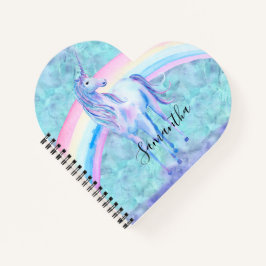 Lila Aqua Unicorn Notizbuch