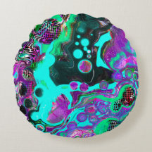 Lila, Aquamarin, blau, schwarz, Abstraktes Fluid