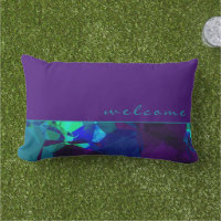 Lila Aquamarin- & Blue Abstract Design | Begrüßung