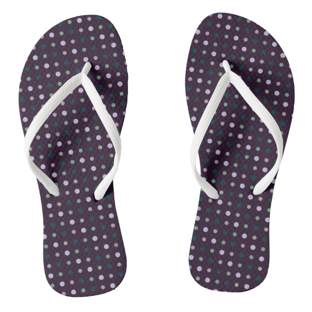 Lila, Aquamarin und grün Flip Flops (Fußbett)