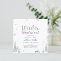 Lila & Aquamarin Winter Wonderland Girl zum Geburt