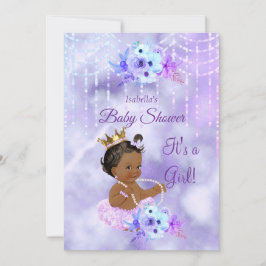 Lila Aquamarine Blütendusche Einladung