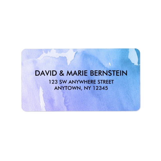 Lila Aquamarine Farbe Adressaufkleber (Vorne)
