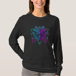 Lila Aquamarine Schale mit geometrischer Dreieck-S T-Shirt