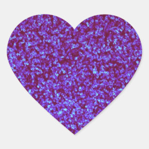 Lila aquamariner blauer Glitter kombiniert Herz-Aufkleber