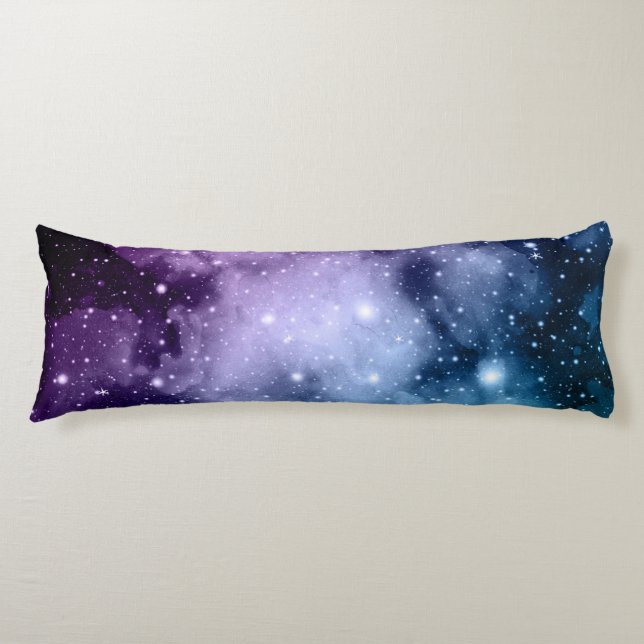 Lila Aquamariner Galaxienebel Traum Nr. 2 Seitenschläferkissen (Vorderseite)