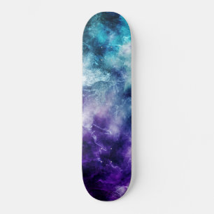 Lila Aquamariner Galaxy-Nebel Marmor Traum Nr. 1 Skateboard