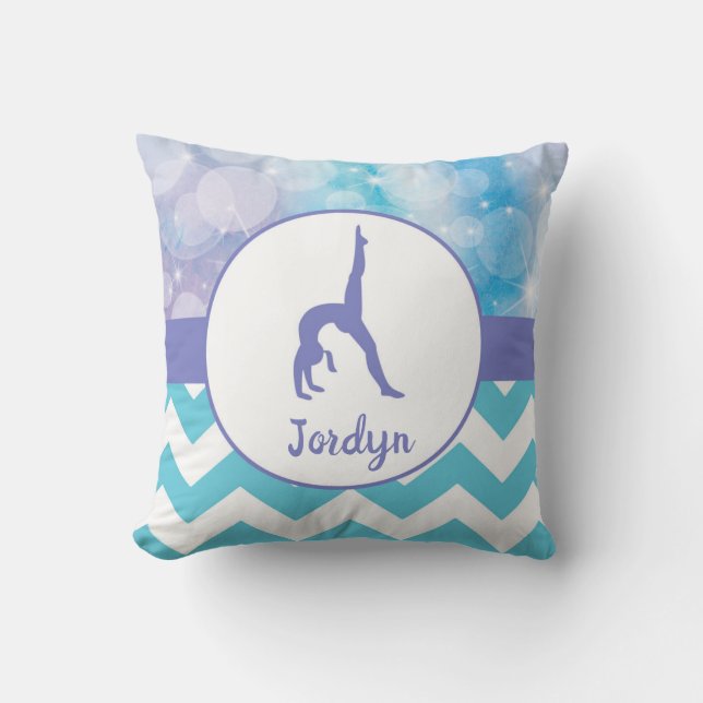 Lila aquamarines Aqua-Gymnastikthrow-Kissen Kissen (Vorderseite)