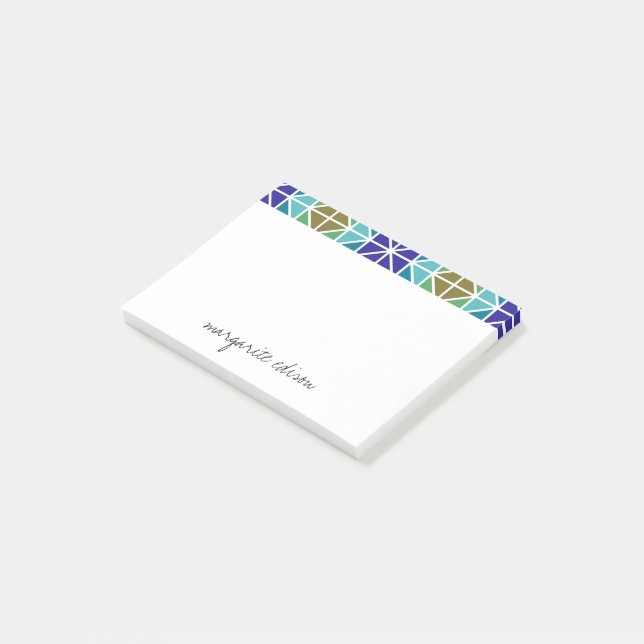 Lila Aquamarines Gründesign Post-it Klebezettel (angewinkelt)