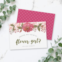Lila Aquarell Blumen Hochzeit Blumenmädchen