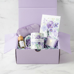 Lila-Aquarell-Blumen personalisiert Kaffeetasse