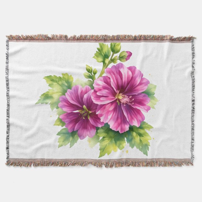 Lila Aquarell-Blumenillustration  Decke (Vorderseite)