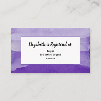 Lila-Aquarell-Geschenkkarten-Liste Begleitkarte