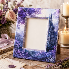 Lila-Aquarell-Gotik-Indigo-Turm-Schloss Seidenpapier
