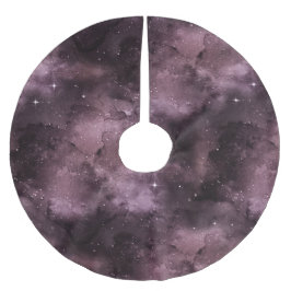 Lila Aquarell-Himmel  Polyester Weihnachtsbaumdecke