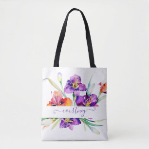 Lila Aquarell-Iris personalisiert