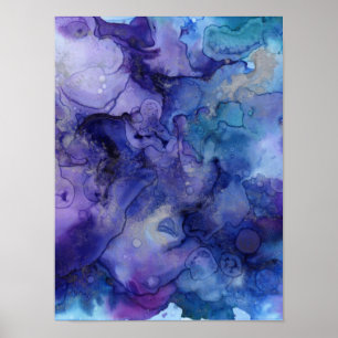 Lila Aquarell Poster