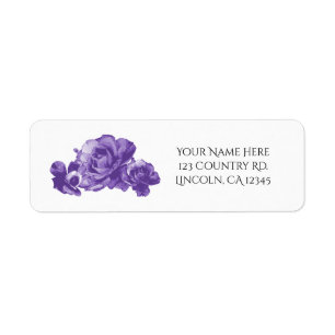 Lila Aquarell Vintage-Rosen Hochzeit