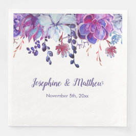 Lila Aquarellbilder Hochzeiten von Napkins Serviette