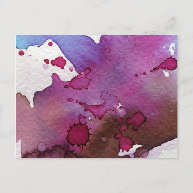 Lila Aquarellbilder Postkarte (Vorderseite)