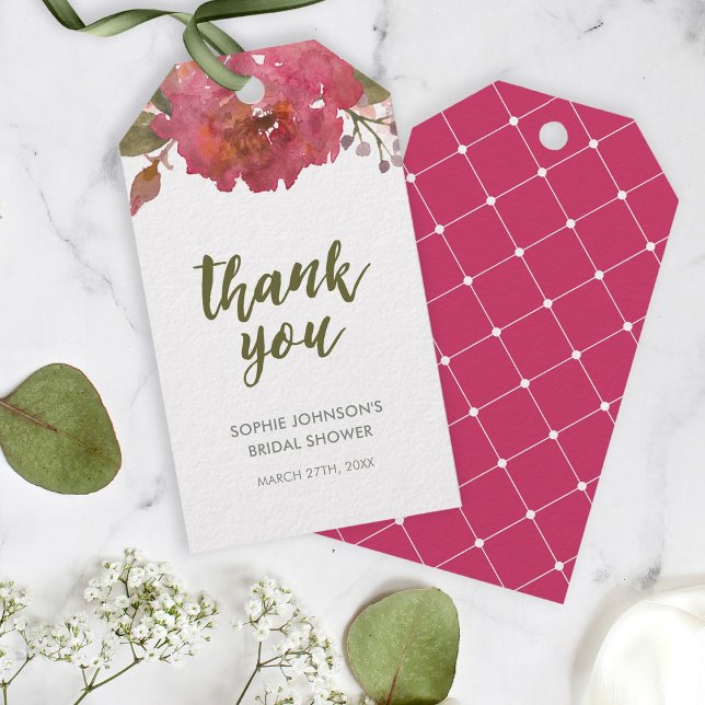 Lila Aquarellblume Vielen Dank für jede Veranstalt Geschenkanhänger (Von Creator hochgeladen)