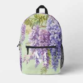 Lila Aquarellblütenwisteria lilac botanisch Bedruckter Rucksack