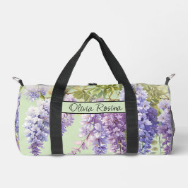 Lila Aquarellblütenwisteria lilac botanisch Duffle Bag