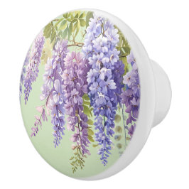 Lila Aquarellblütenwisteria lilac botanisch Keramikknauf