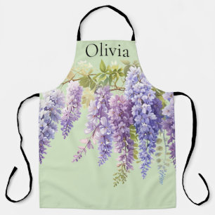 Lila Aquarellblütenwisteria lilac botanisch Schürze