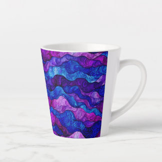 Lila Aquarellfarbe abstrakte Wölfe Tasse