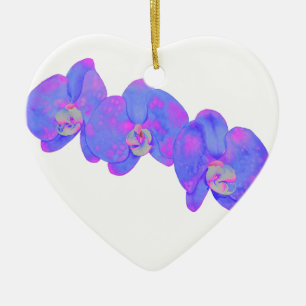 Lila Aquarellfarbe Orchideenmalerei Keramik Ornament