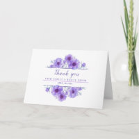 Lila Aquarellfarben Anemone Blume Art Dankeschön