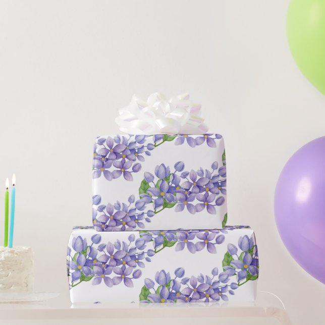 Lila Aquarellfarben Lilac-Blume Geschenkpapier (Partygeschenke)