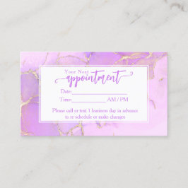 Lila Aquarellfashion Moderne Ernennung Visitenkarte