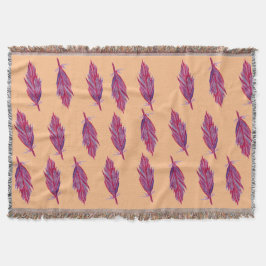 Lila AquarellFedern Decke