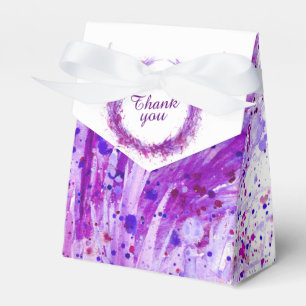 Lila Aquarellkunst danke Geschenkboxen Geschenkschachtel