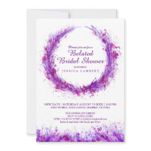 Lila Aquarellkunst platsches verspätetes Brautpart