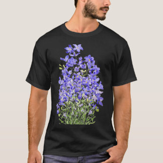 lila Aquarellmalerei mit wilder Blume T-Shirt