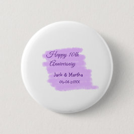 Lila Aquarellplatz, modern 10 Jahre alt Button