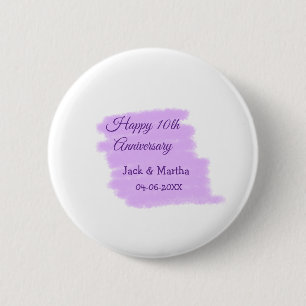 Lila Aquarellplatz, modern 10 Jahre alt Button