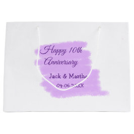 Lila Aquarellplatz, modern 10 Jahre alt Große Geschenktüte