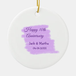 Lila Aquarellplatz, modern 10 Jahre alt Keramik Ornament