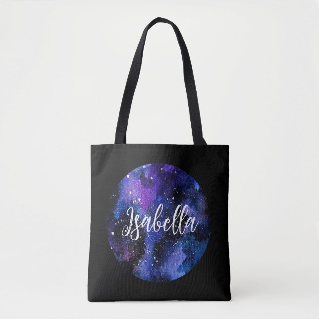 Lila Aquarelluniversum (Vorderseite)