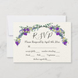Lila Aquarellviolette RSVP Karte