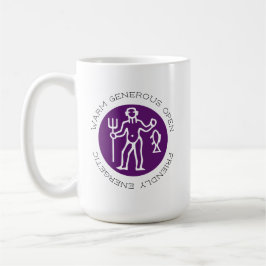 Lila Aquarius Zodiac Star Sternensignatur Kaffeetasse