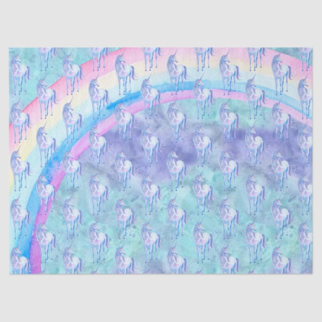 Lila Aquaunicorn-Traum Seidenpapier (Vorderseite)