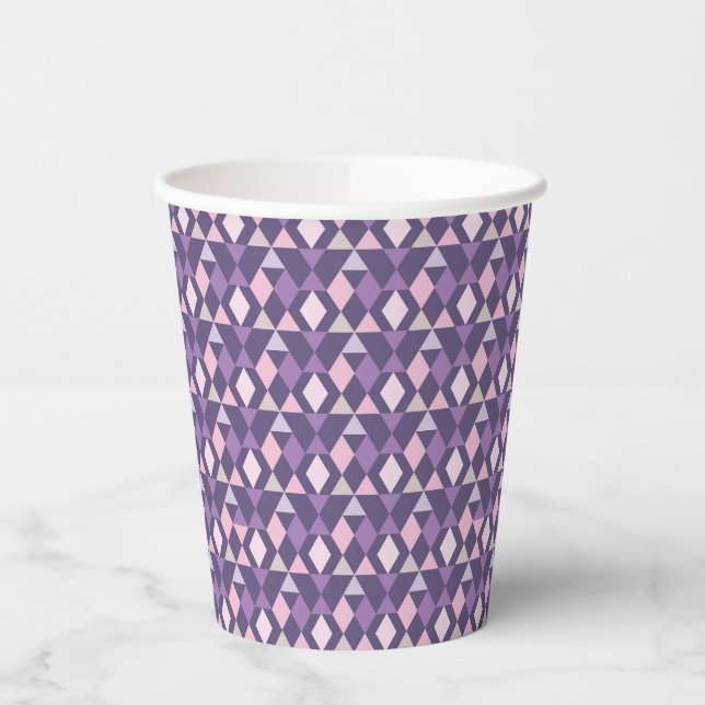 Lila arabisches geometrisches Muster Pappbecher (Links)
