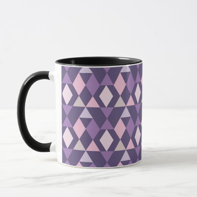 Lila arabisches geometrisches Muster Tasse (Links)