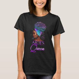 Lila Aries Queen African American April T-Shirt