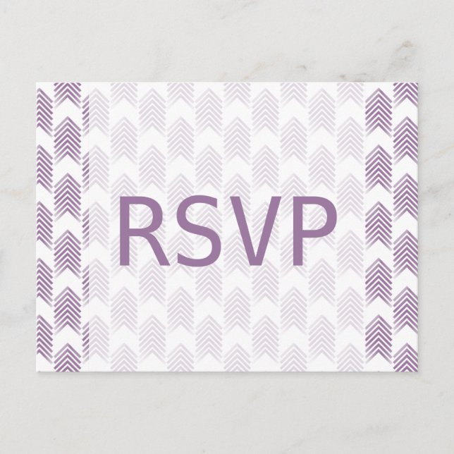 Lila Arrow-Antwort Postkarte (Vorderseite)